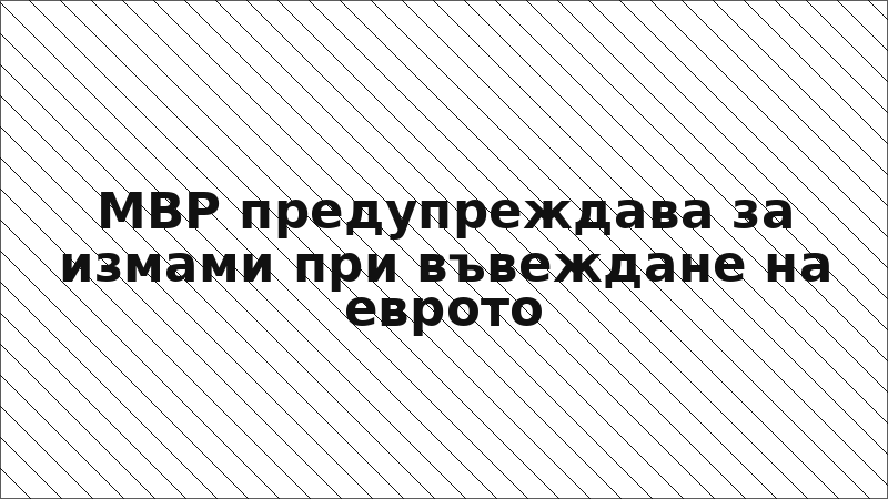 МВР предупреждава за измами при въвеждане на еврото