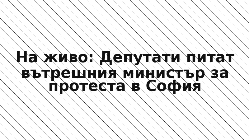 На живо: Депутати питат вътрешния министър за протеста в София
