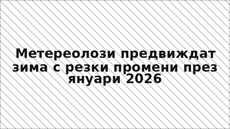 Метереолози предвиждат зима с резки промени през януари 2026