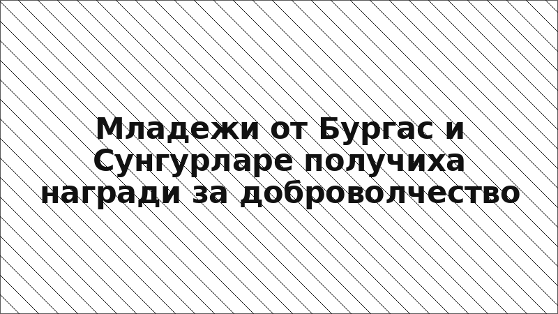 Младежи от Бургас и Сунгурларе получиха награди за доброволчество