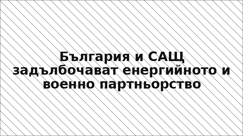 България и САЩ задълбочават енергийното и военно партньорство