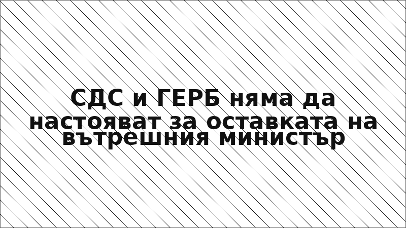 СДС и ГЕРБ няма да настояват за оставката на вътрешния министър