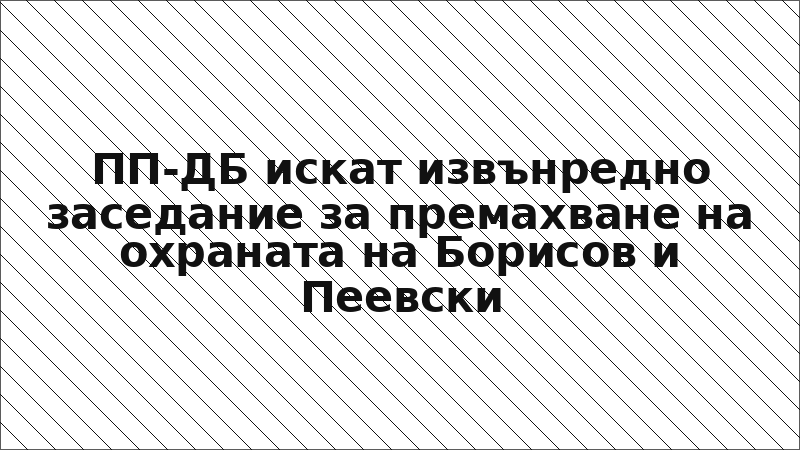 ПП-ДБ искат извънредно заседание за премахване на охраната на Борисов и Пеевски