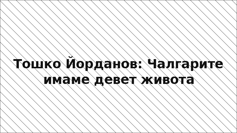 Тошко Йорданов: Чалгарите имаме девет живота