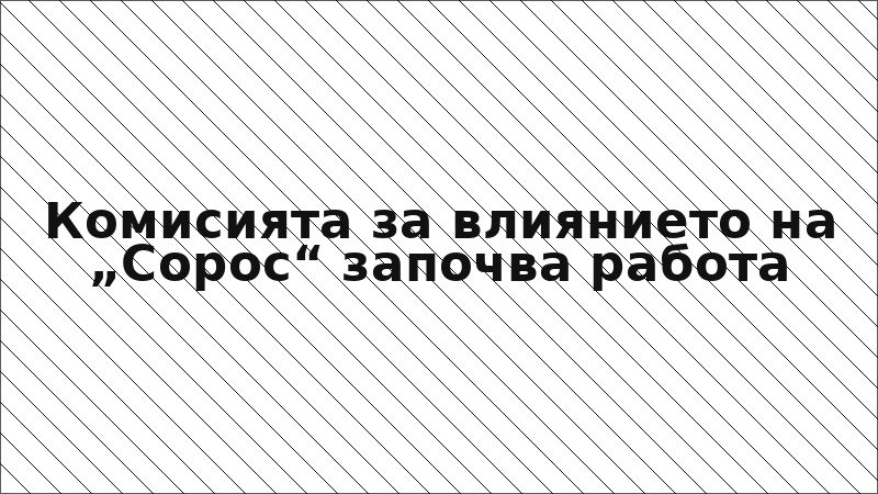 Комисията за влиянието на „Сорос“ започва работа