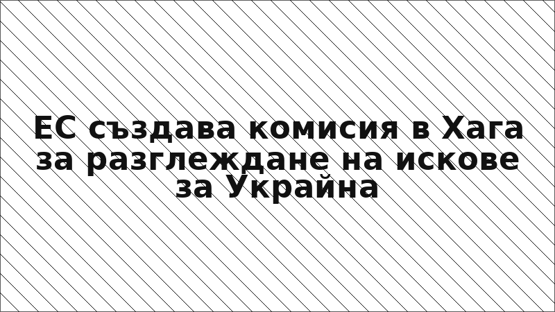 ЕС създава комисия в Хага за разглеждане на искове за Украйна