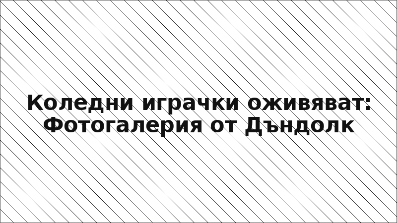 Коледни играчки оживяват: Фотогалерия от Дъндолк