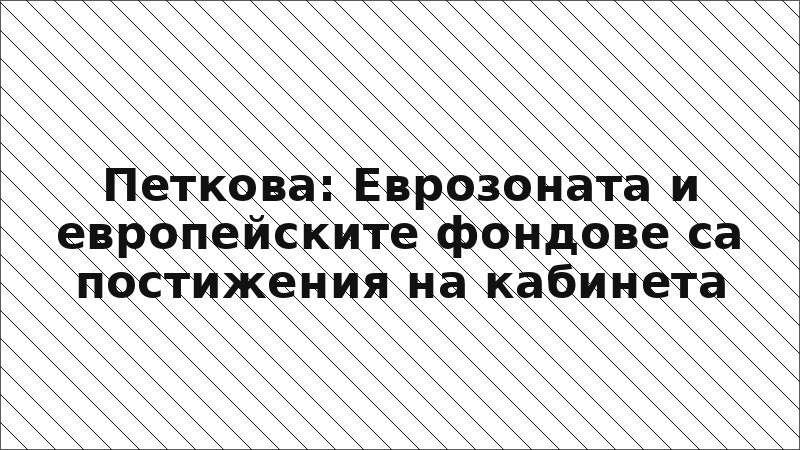 Петкова: Еврозоната и европейските фондове са постижения на кабинета