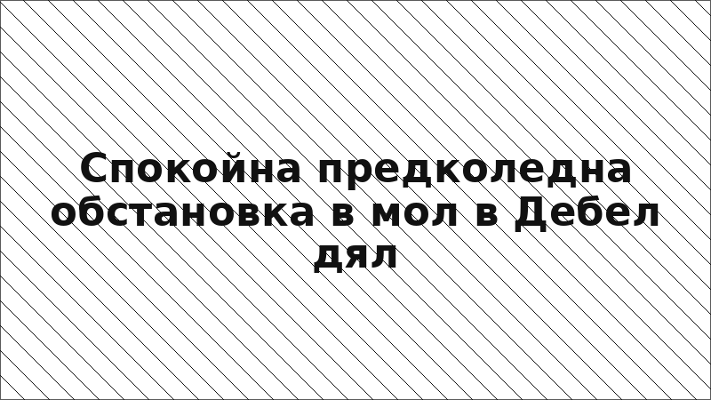 Спокойна предколедна обстановка в мол в Дебел дял