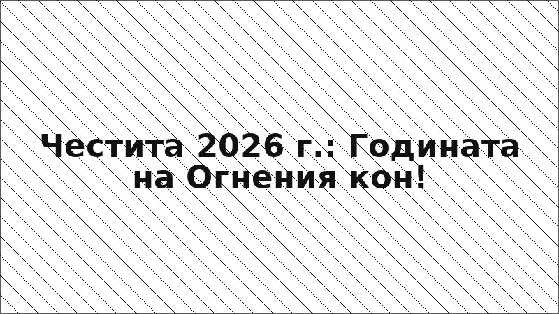 Честита 2026 г.: Годината на Огнения кон!