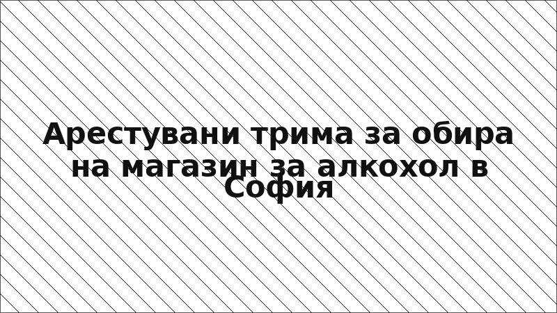 Арестувани трима за обира на магазин за алкохол в София