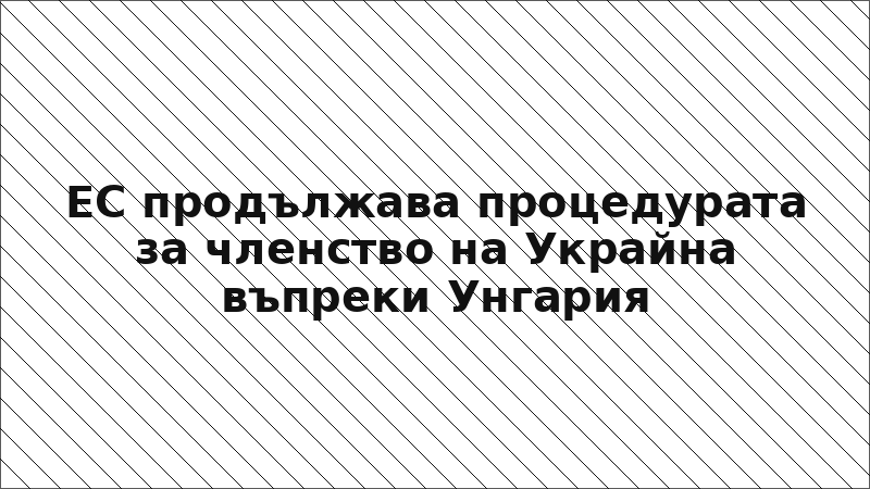 ЕС продължава процедурата за членство на Украйна въпреки Унгария