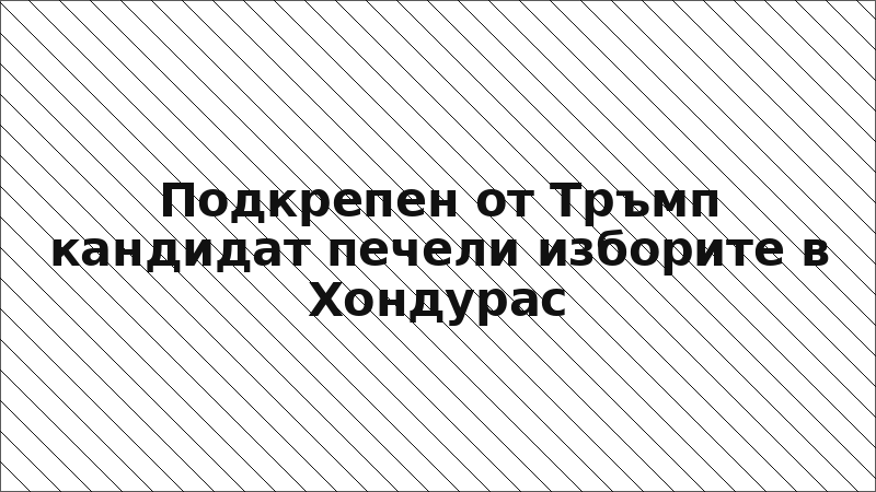 Подкрепен от Тръмп кандидат печели изборите в Хондурас