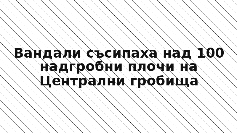 Вандали съсипаха над 100 надгробни плочи на Централни гробища