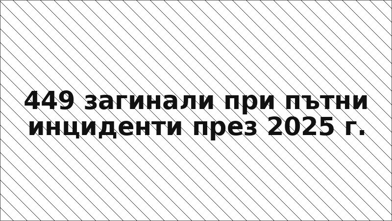 449 загинали при пътни инциденти през 2025 г.