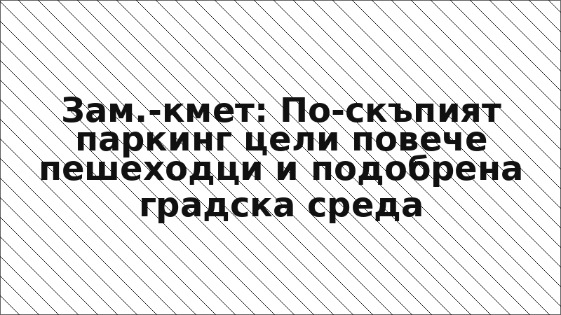 Зам.-кмет: По-скъпият паркинг цели повече пешеходци и подобрена градска среда