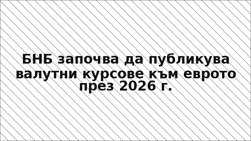 БНБ започва да публикува валутни курсове към еврото през 2026 г.