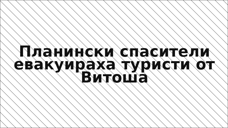 Планински спасители евакуираха туристи от Витоша