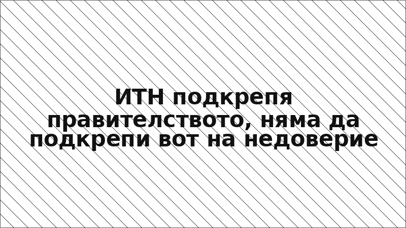 ИТН подкрепя правителството, няма да подкрепи вот на недоверие