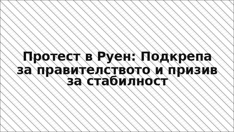 Протест в Руен: Подкрепа за правителството и призив за стабилност