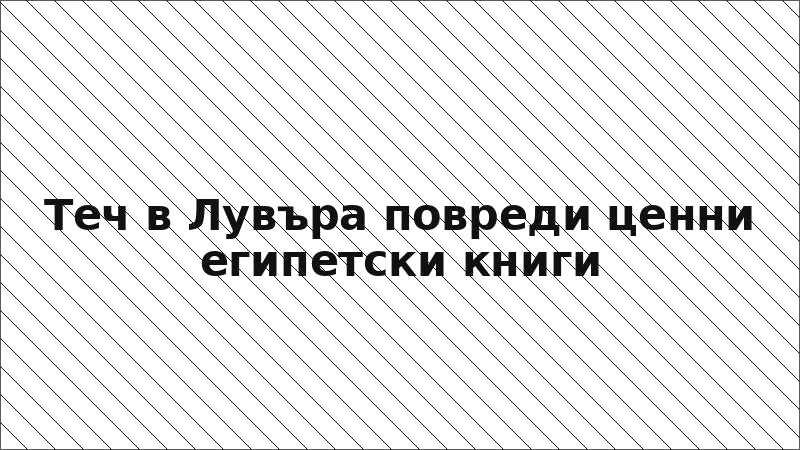 Теч в Лувъра повреди ценни египетски книги