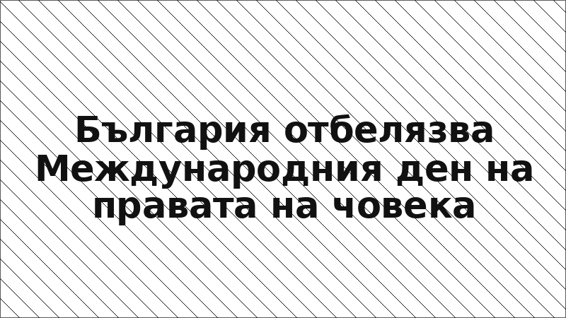 България отбелязва Международния ден на правата на човека