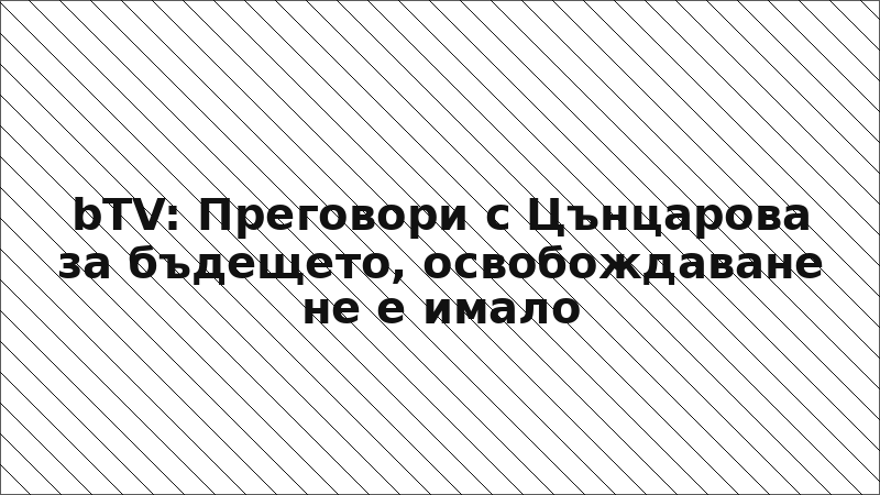 bTV: Преговори с Цънцарова за бъдещето, освобождаване не е имало