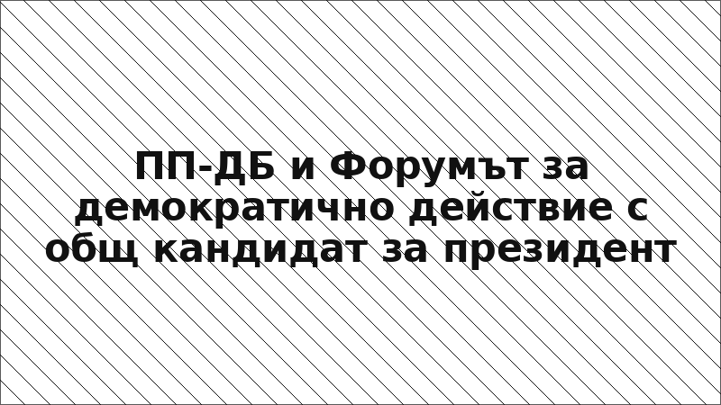 ПП-ДБ и Форумът за демократично действие с общ кандидат за президент
