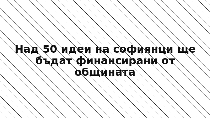 Над 50 идеи на софиянци ще бъдат финансирани от общината