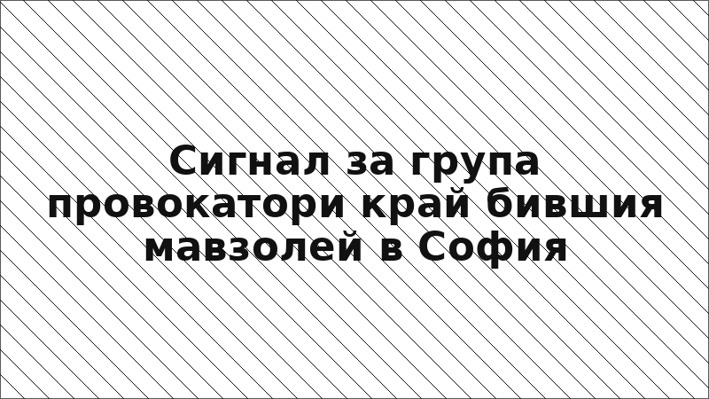 Сигнал за група провокатори край бившия мавзолей в София