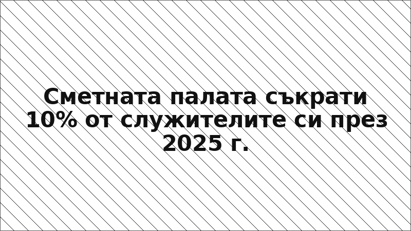 Сметната палата съкрати 10% от служителите си през 2025 г.