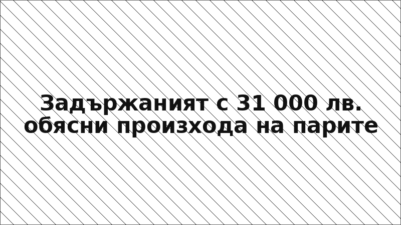 Задържаният с 31 000 лв. обясни произхода на парите