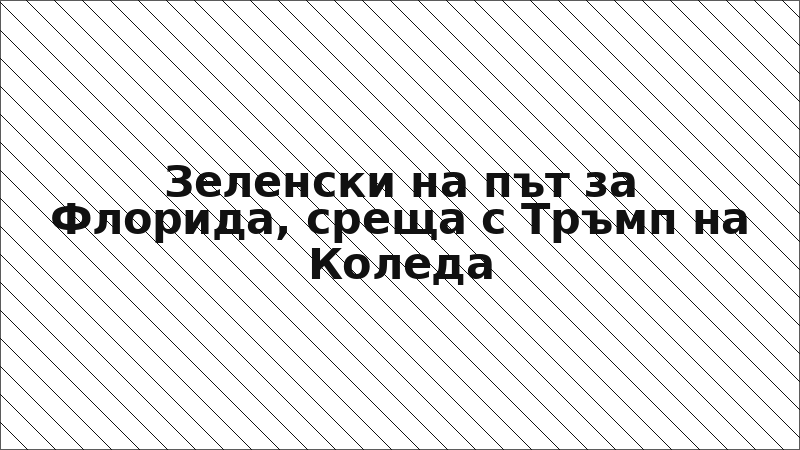 Зеленски на път за Флорида, среща с Тръмп на Коледа