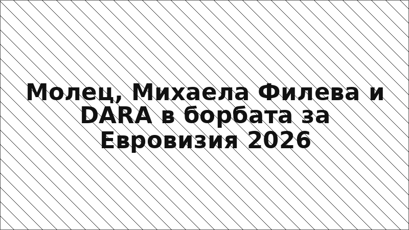Молец, Михаела Филева и DARA в борбата за Евровизия 2026