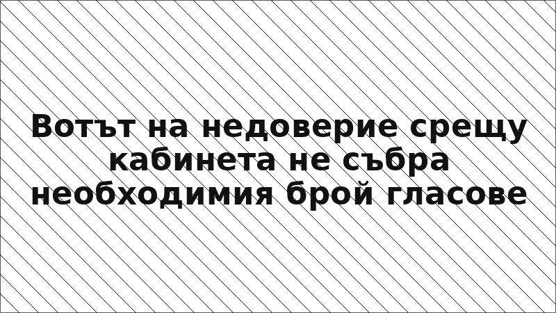 Вотът на недоверие срещу кабинета не събра необходимия брой гласове