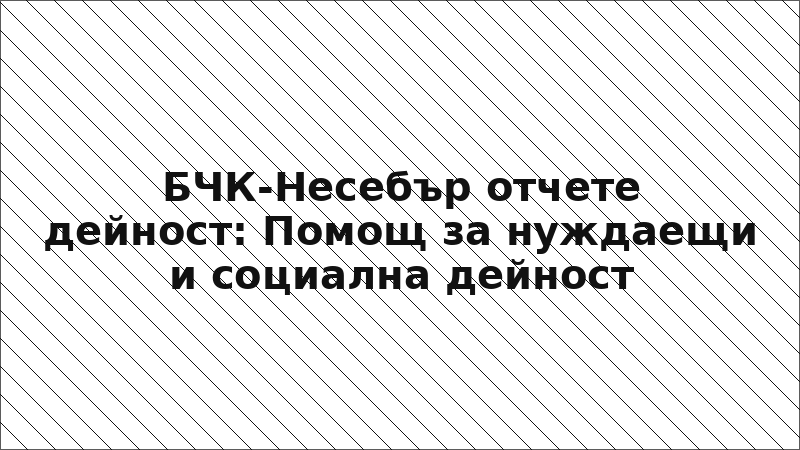 БЧК-Несебър отчете дейност: Помощ за нуждаещи и социална дейност