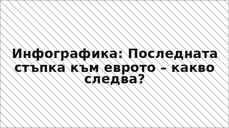 Инфографика: Последната стъпка към еврото – какво следва?
