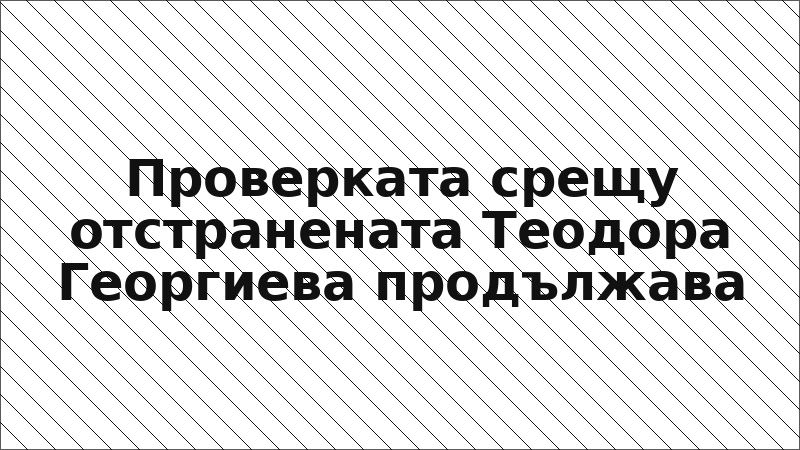 Проверката срещу отстранената Теодора Георгиева продължава