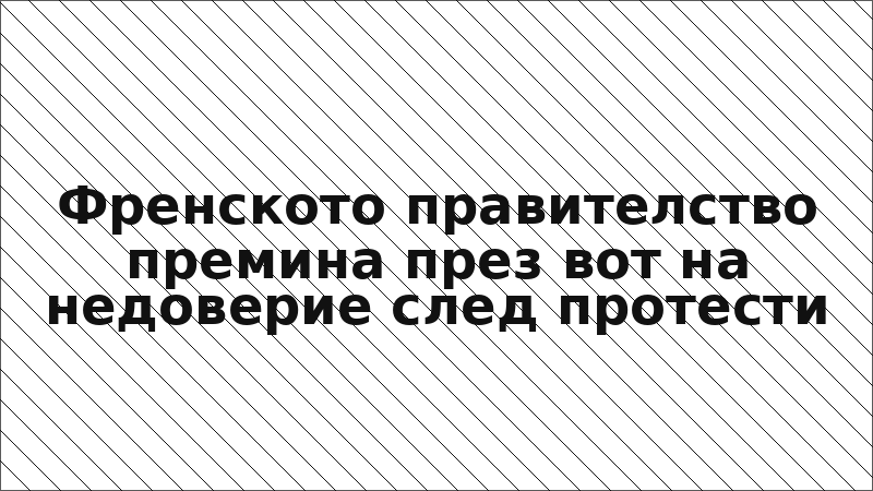 Френското правителство премина през вот на недоверие след протести
