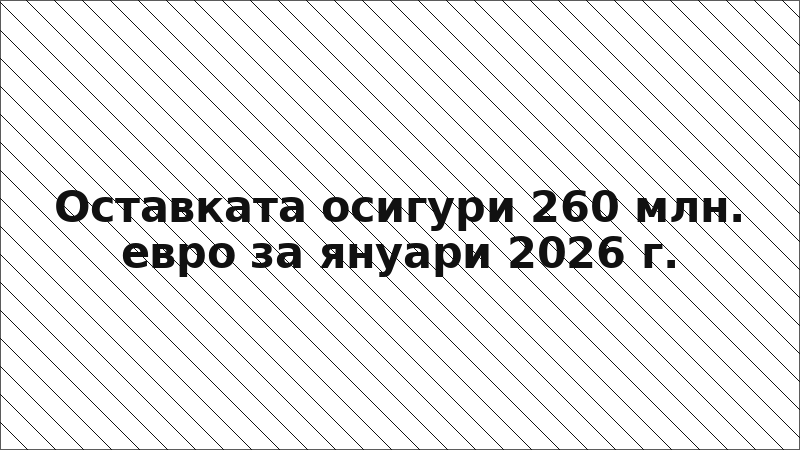 Оставката осигури 260 млн. евро за януари 2026 г.
