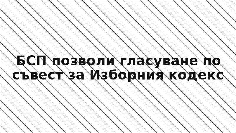 БСП позволи гласуване по съвест за Изборния кодекс