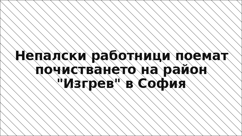 Непалски работници поемат почистването на район "Изгрев" в София