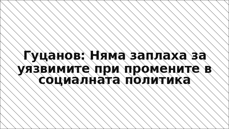 Гуцанов: Няма заплаха за уязвимите при промените в социалната политика