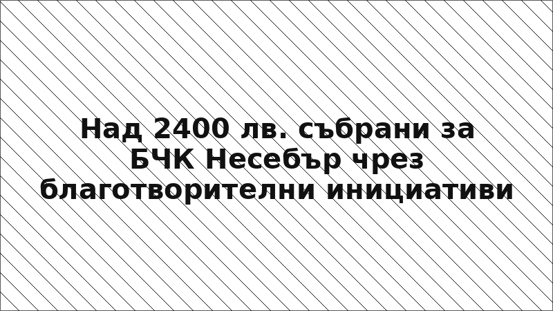Над 2400 лв. събрани за БЧК Несебър чрез благотворителни инициативи