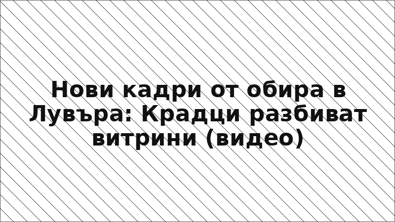 Нови кадри от обира в Лувъра: Крадци разбиват витрини (видео)
