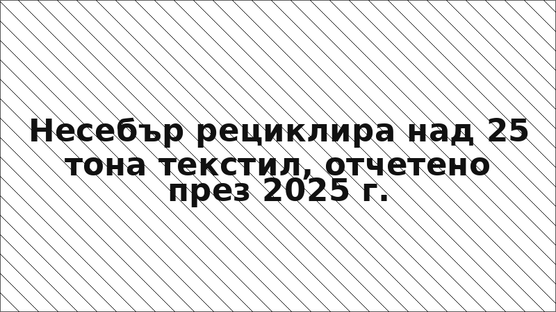 Несебър рециклира над 25 тона текстил, отчетено през 2025 г.