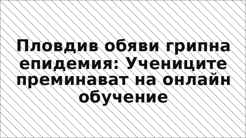 Пловдив обяви грипна епидемия: Учениците преминават на онлайн обучение