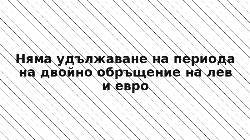 Няма удължаване на периода на двойно обръщение на лев и евро