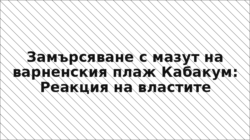 Замърсяване с мазут на варненския плаж Кабакум: Реакция на властите