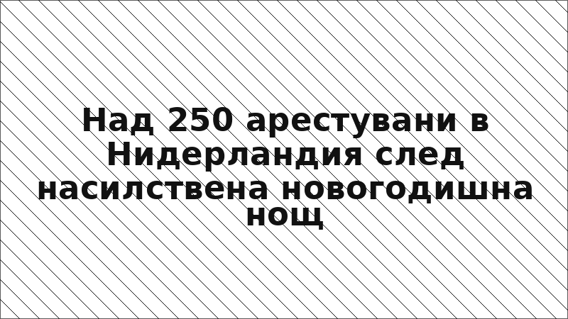 Над 250 арестувани в Нидерландия след насилствена новогодишна нощ